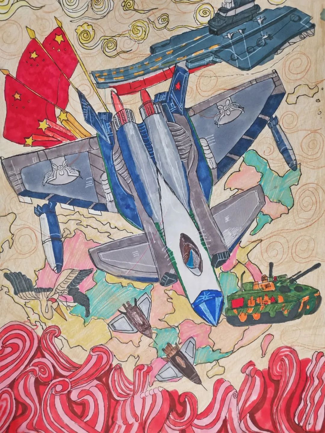 童心向党🧖🏼♀️,崛起中国 上海中学东校 预初1班 牛子华 .jpg